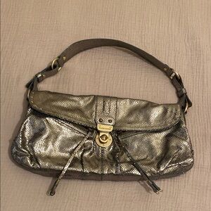 HAYDEN - HARNETT Genuine Leather Metallic Designer Shoulder Bag